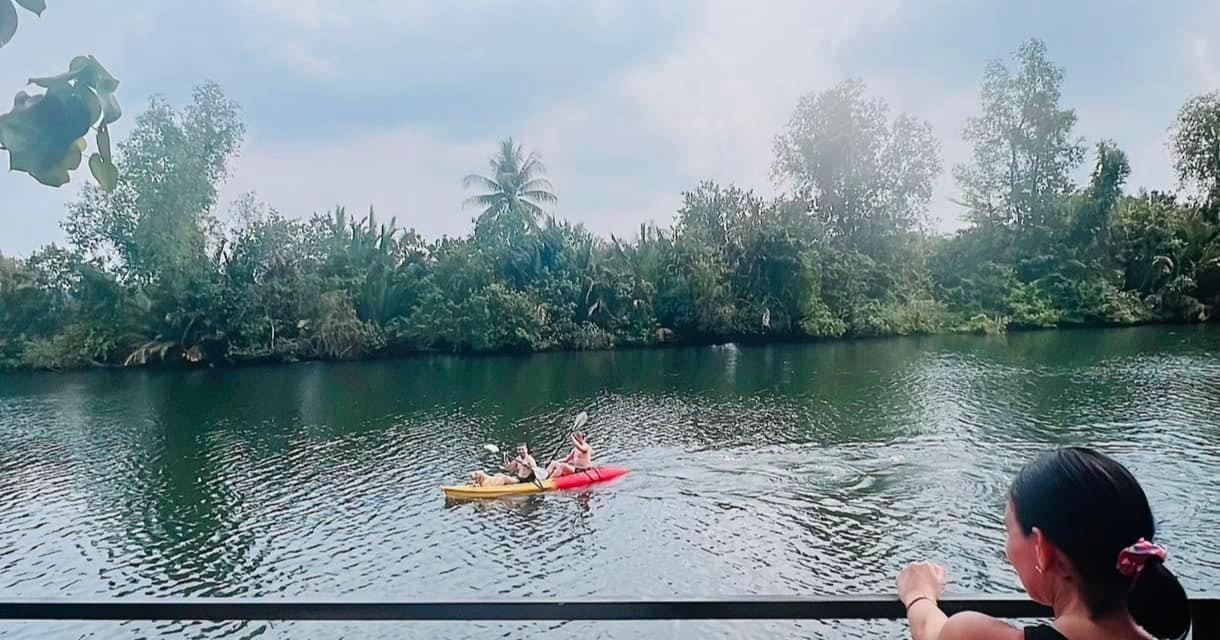 Kayaking on the river